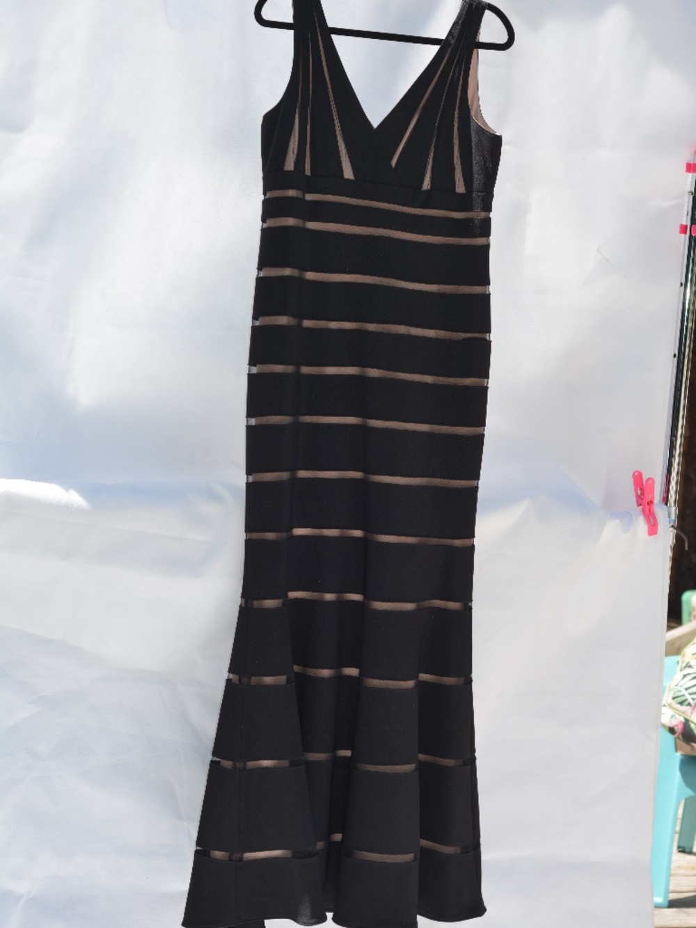 Black and nude Mermaid stye dress SZ 14 JS Collections #B33